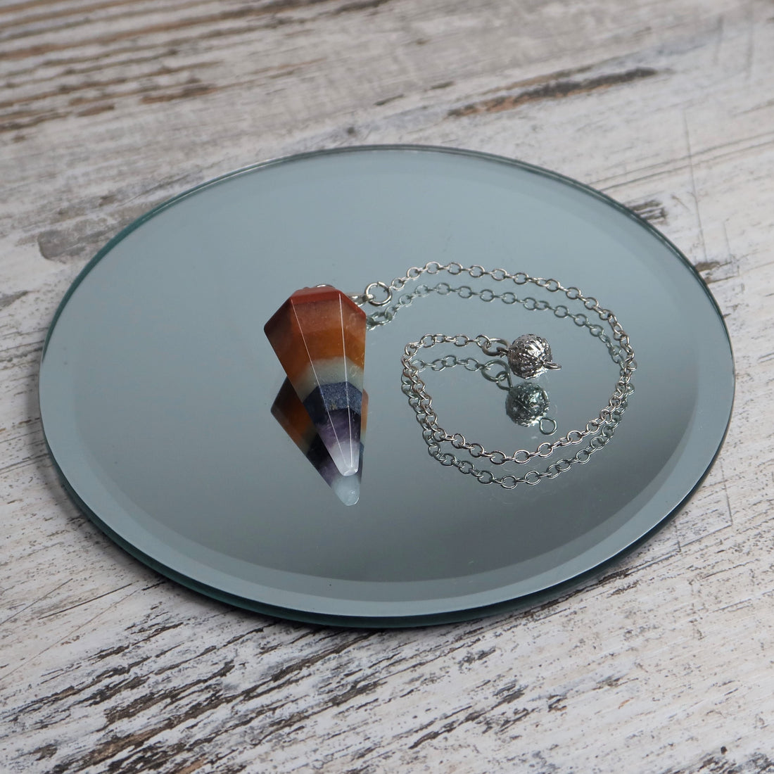 Chakra Bonded Faceted Pendulum | Alignment, Balance &amp; Energy Flow