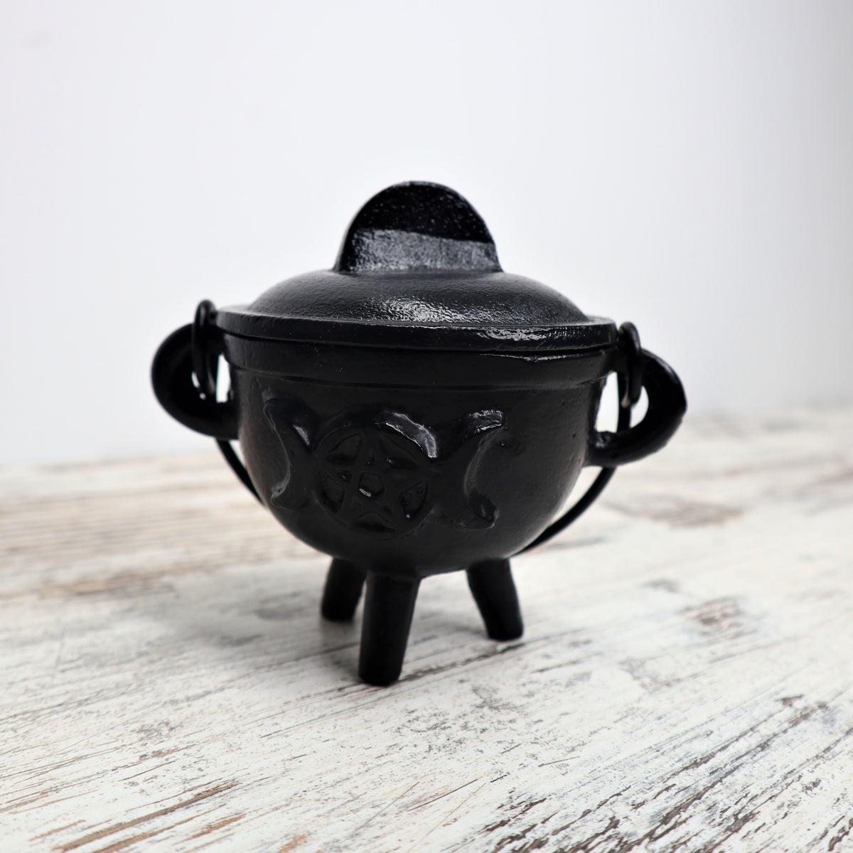 Cast Iron Triple Moon Cauldron | Protection, Cleansing &amp; Ritual Power