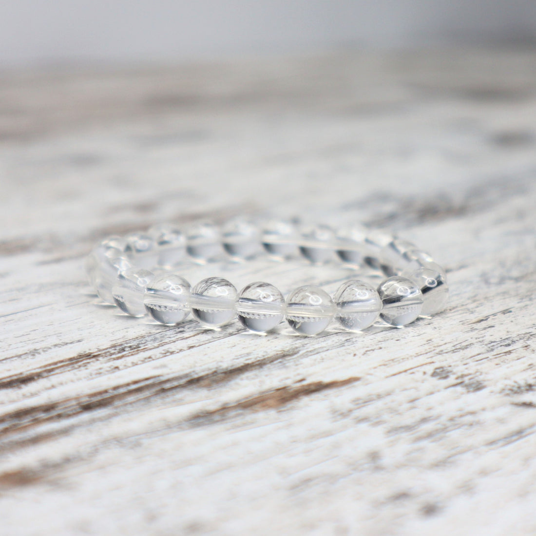 Clear Quartz Bead Bracelet | 8mm | Clarity, Amplification &amp; Divine Alignment