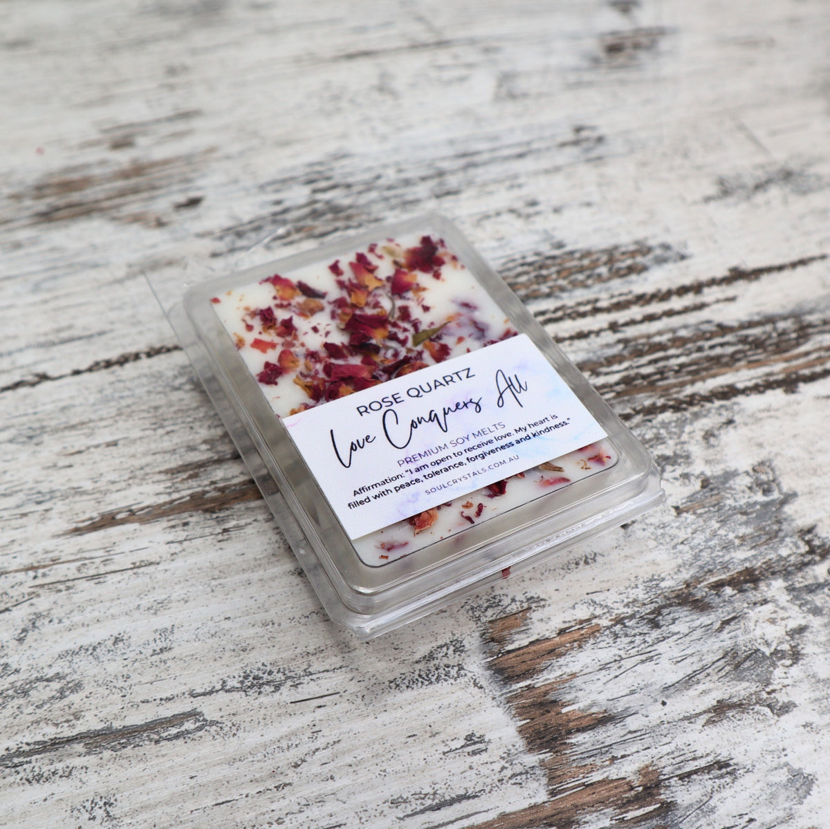 ‘Love Conquers All’ Soy Wax Melts | Rose Quartz