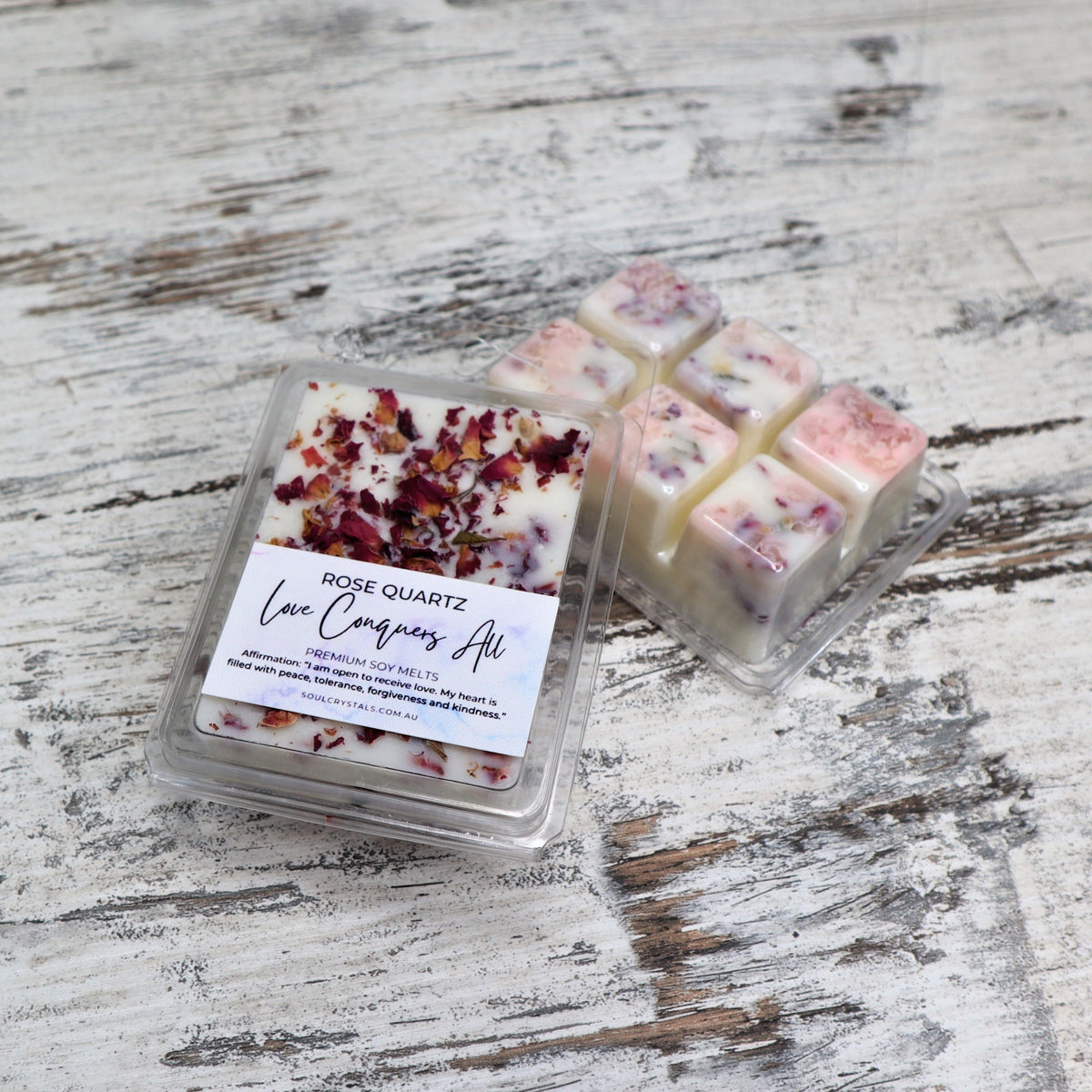 ‘Love Conquers All’ Soy Wax Melts | Rose Quartz