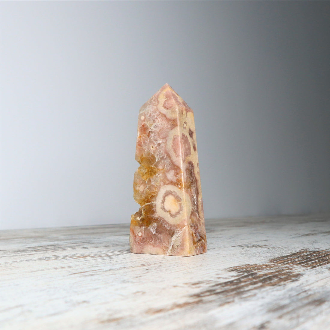 Pink Amethyst Flower Agate Tower | Growth, Healing &amp; Heart Awakening
