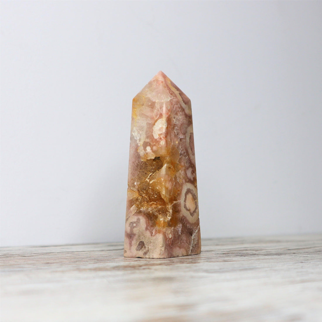 Pink Amethyst Flower Agate Tower | Growth, Healing &amp; Heart Awakening