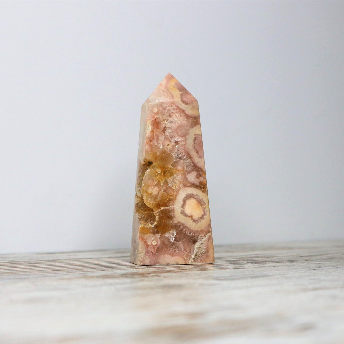 Pink Amethyst Flower Agate Tower | Growth, Healing &amp; Heart Awakening