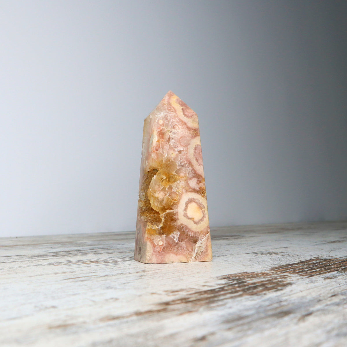 Pink Amethyst Flower Agate Tower | Growth, Healing &amp; Heart Awakening