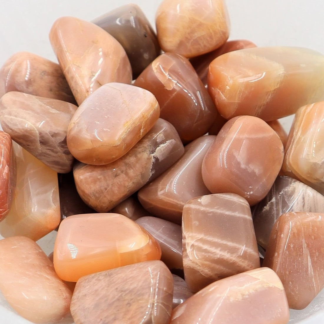 Peach Moonstone Tumble | Divine Femininity, Emotional Harmony &amp; Inner Glow