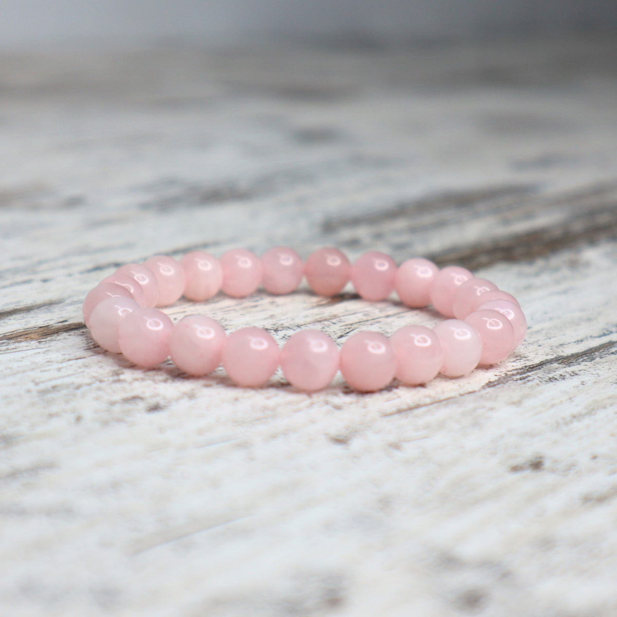 Rose Quartz Bead Bracelet | 8mm | Love, Self-Worth &amp; Emotional Healing