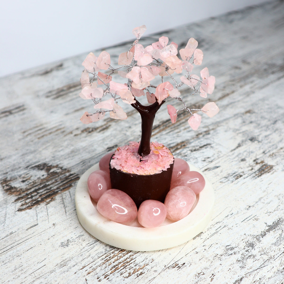 Rose Quartz Mini Crystal Tree | Love, Compassion &amp; Heart Healing